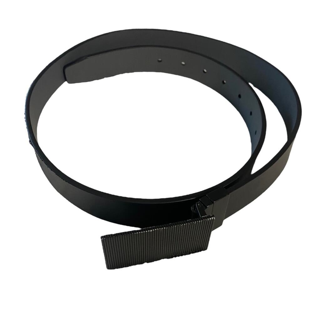 Perry Ellis HP02957 34/85 Bonded Leather Reversible Black to Gray Men's Belt